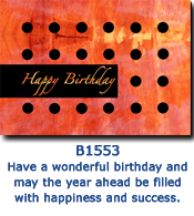 Polka Dot Black Birthday Card